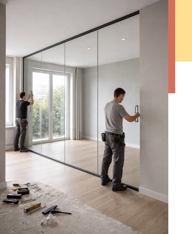 Изготовление стеклянных перегородок в Новочеркасске от 12639 руб. под ключ | ОТДЕЛОЧНИК-Нвч