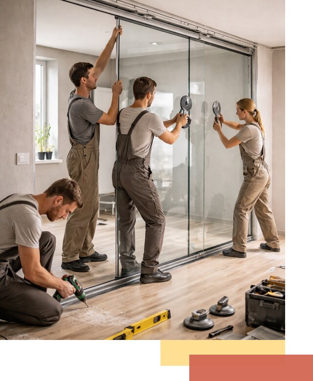 Изготовление стеклянных перегородок на заказ в Новочеркасске