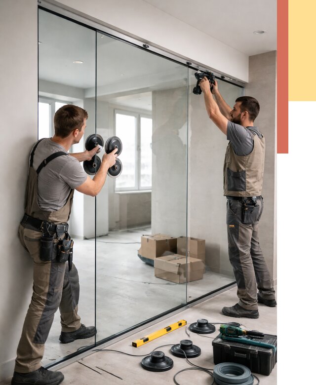 Монтаж стеклянных перегородок в Новочеркасске от 6652 руб. | ОТДЕЛОЧНИК-Нвч