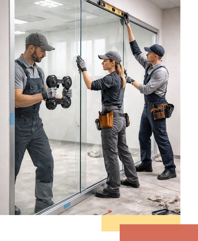 Профессиональный монтаж стеклянных перегородок в Новочеркасске