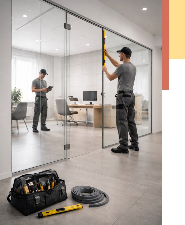 Цельностеклянные перегородки под ключ в Новочеркасске от 9722 руб. — монтаж и цены | ОТДЕЛОЧНИК-Нвч