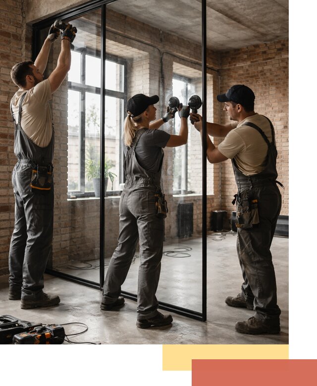 Стеклянные перегородки лофт — изготовление и монтаж в Новочеркасске