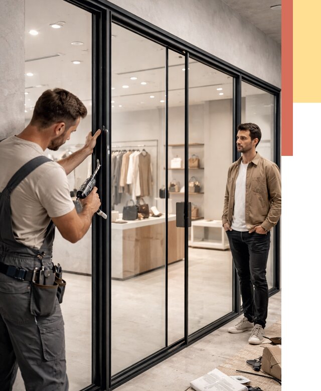 Стеклянные перегородки для магазинов в Новочеркасске от 8392 руб. под ключ | ОТДЕЛОЧНИК-Нвч