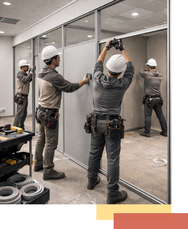 Мобильные офисные перегородки под ключ в Новочеркасске