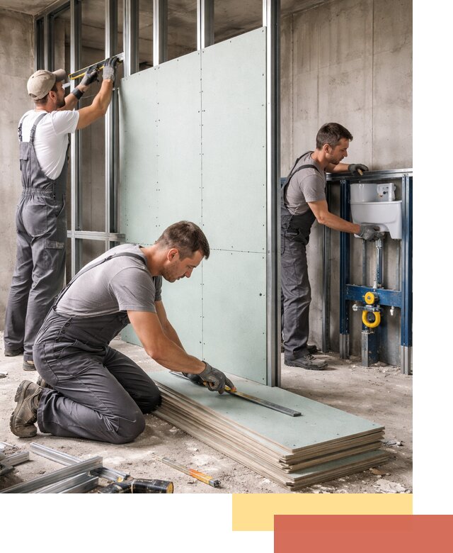 Монтаж и ремонт сантехнических перегородок в Новочеркасске