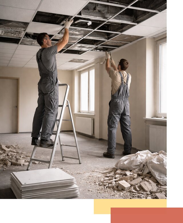 Демонтаж потолков Армстронг профессионально в Новочеркасске