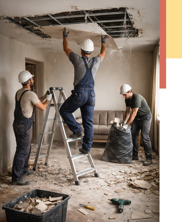 Демонтаж гипсокартонного потолка в Новочеркасске от 430 руб. за м2 — ОТДЕЛОЧНИК-Нвч