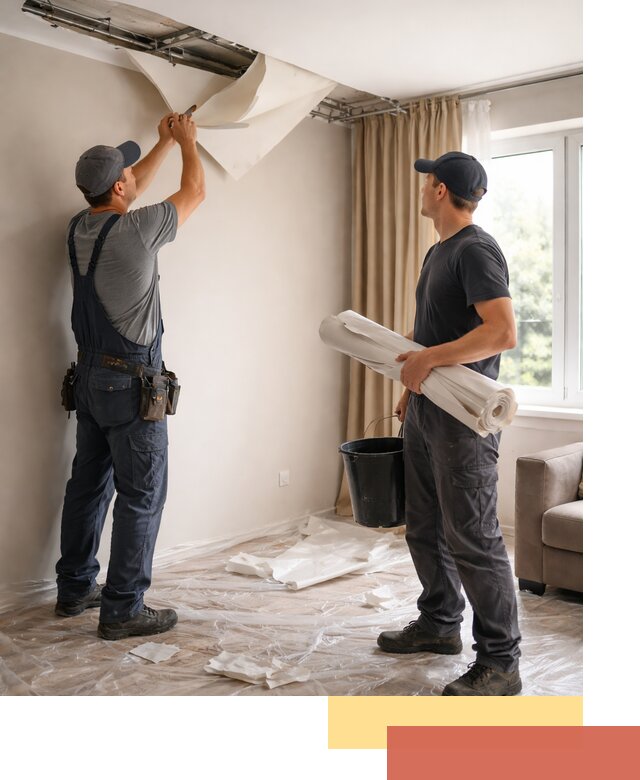 Демонтаж натяжного потолка в Новочеркасске быстро и аккуратно