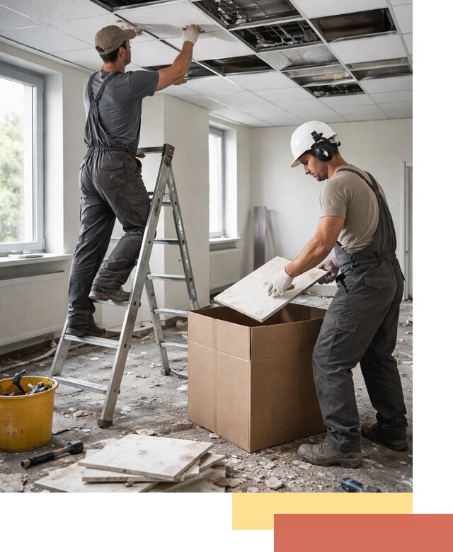 Демонтаж потолочной плитки в Новочеркасске быстро и аккуратно