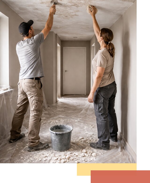 Удаление побелки с потолка в Новочеркасске — быстро и аккуратно