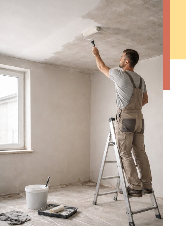 Грунтовка потолка в Новочеркасске от 2559 руб. — быстро и недорого | ОТДЕЛОЧНИК-Нвч