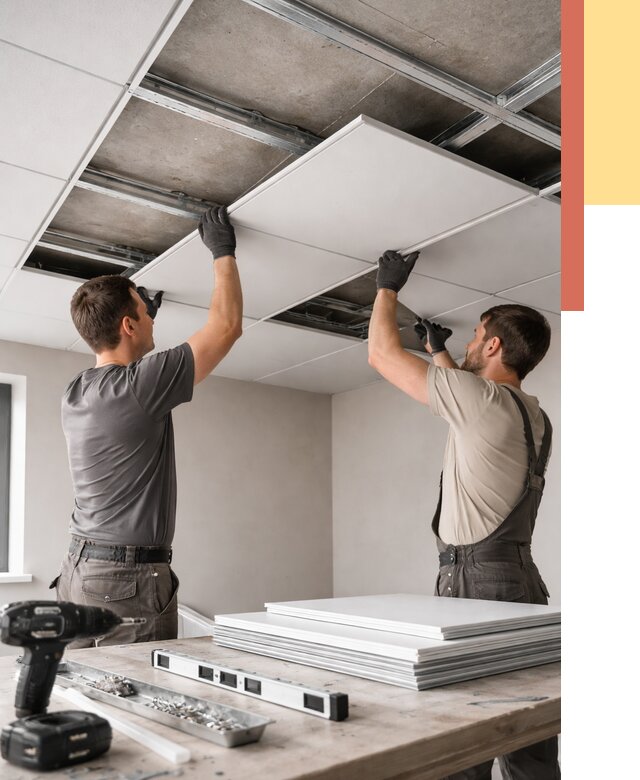 Монтаж кассетного потолка в Новочеркасске от 4605 руб/м2 — установка и сборка | ОТДЕЛОЧНИК-Нвч