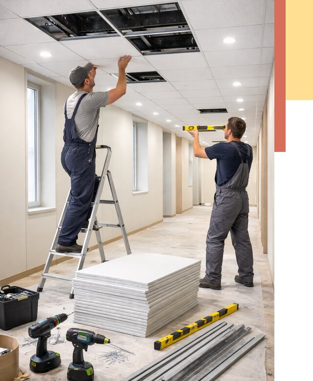 Ремонт потолка Армстронг в Новочеркасске от 4605 руб. — быстро и недорого | ОТДЕЛОЧНИК-Нвч