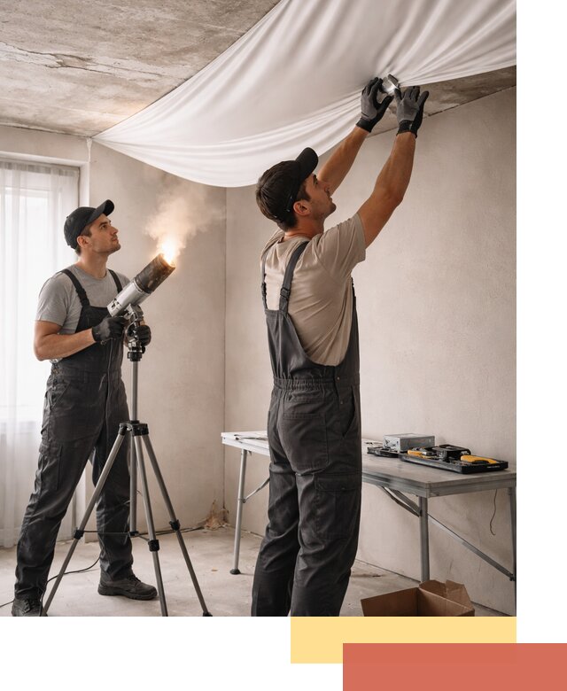 Установка натяжного потолка под ключ в Новочеркасске