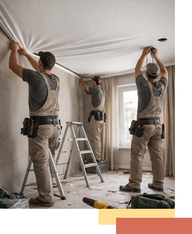 Монтаж матового натяжного потолка в Новочеркасске качественно и быстро