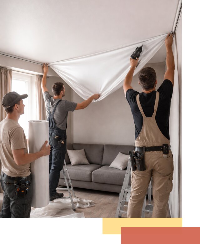 Монтаж сатинового натяжного потолка в Новочеркасске качественно и быстро