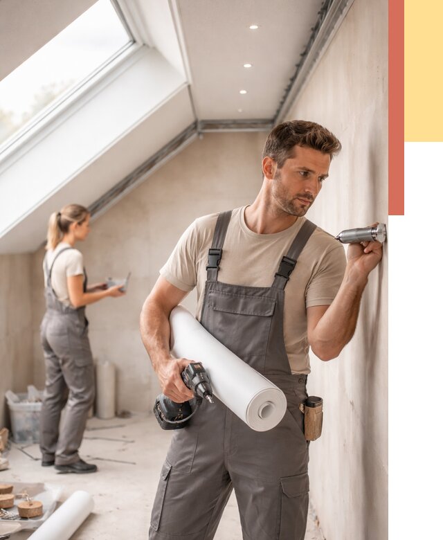 Монтаж натяжного потолка на мансарде в Новочеркасске от 3582 руб. | ОТДЕЛОЧНИК-Нвч