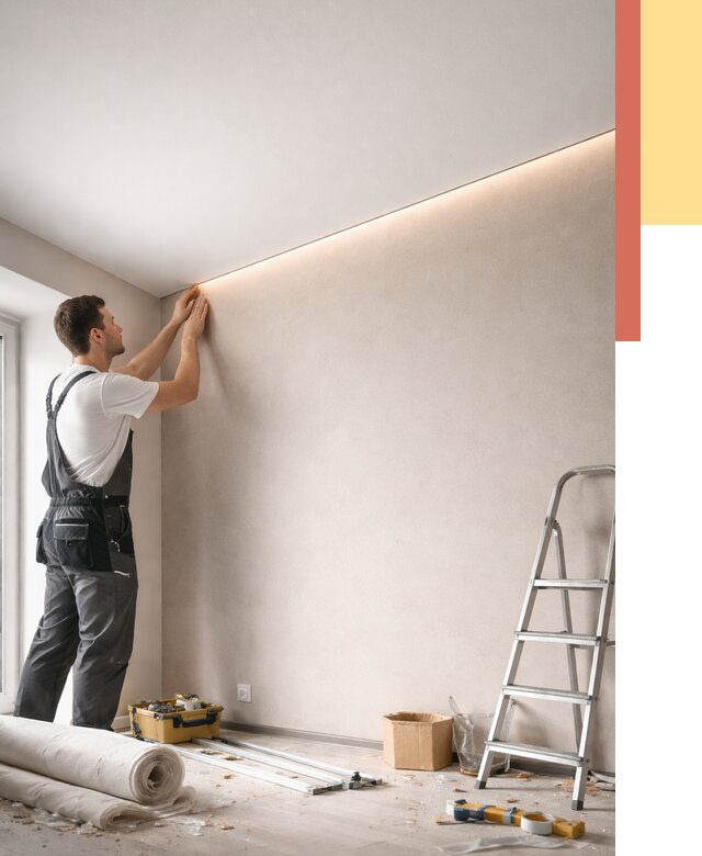 Теневые натяжные потолки в Новочеркасске от 8392 руб. под ключ | ОТДЕЛОЧНИК-Нвч