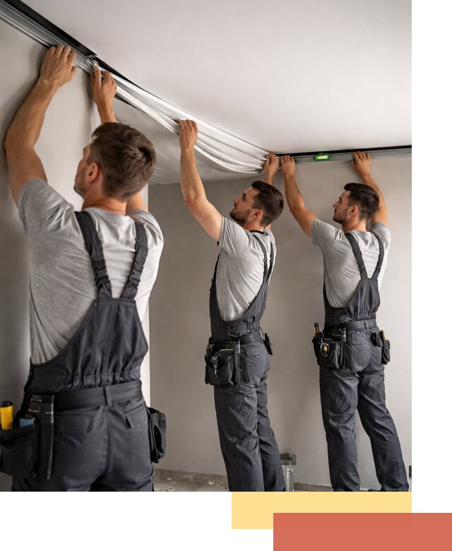 Теневые натяжные потолки в Новочеркасске: монтаж и отделка быстро и качественно