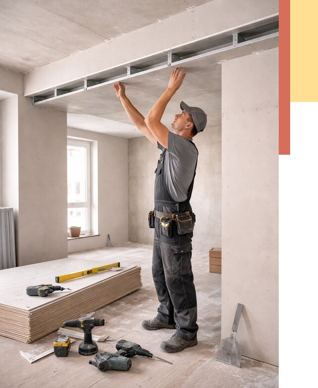 Потолок из гипсокартона с нишей в Новочеркасске от 1279 руб. под ключ | ОТДЕЛОЧНИК-Нвч