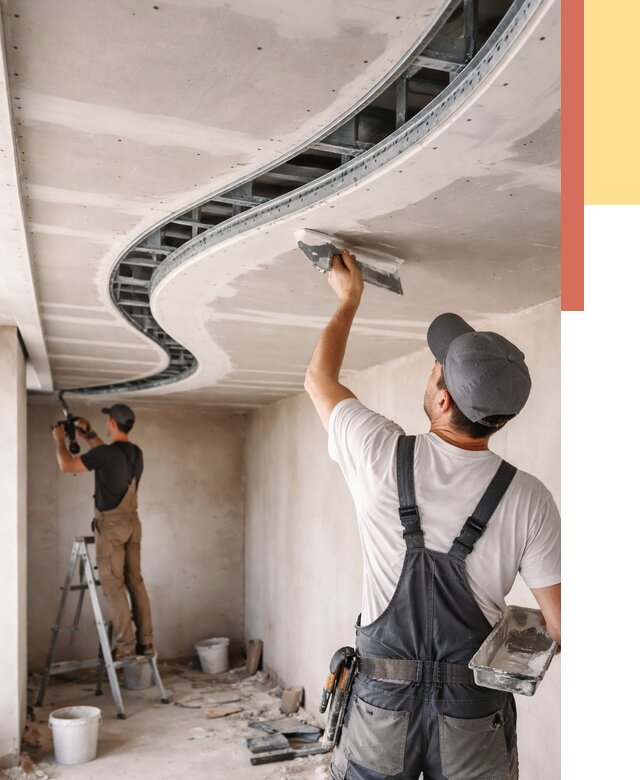 Криволинейный потолок из гипсокартона в Новочеркасске от 2149 руб./м2 | ОТДЕЛОЧНИК-Нвч