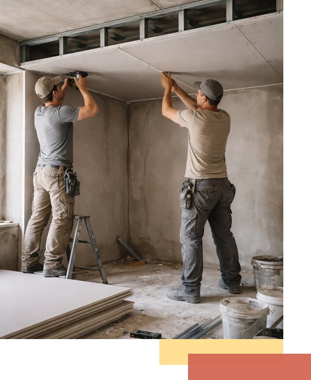 Короб из гипсокартона на потолке под ключ в Новочеркасске