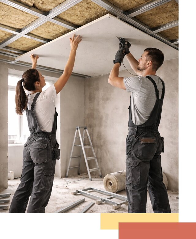 Звукоизоляция потолка из ГКЛ в Новочеркасске профессионально и надежно