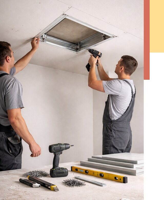 Установка люка в потолок ГКЛ в Новочеркасске от 2559 руб. под ключ | ОТДЕЛОЧНИК-Нвч