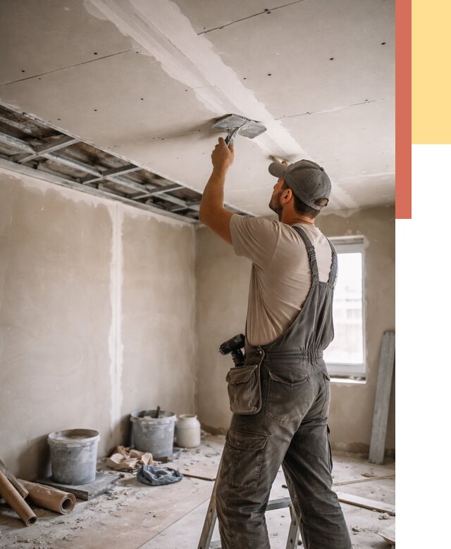 Ремонт потолка из гипсокартона в Новочеркасске от 665 руб./м² — быстро и недорого | ОТДЕЛОЧНИК-Нвч