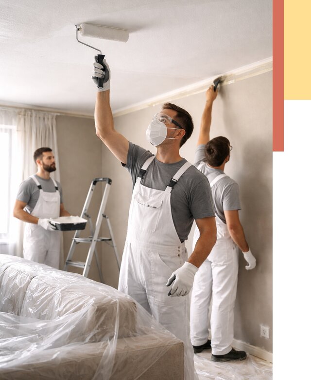 Покраска потолка водоэмельсионной краской в Новочеркасске от 2251 руб/м² — услуги под ключ | ОТДЕЛОЧНИК-Нвч