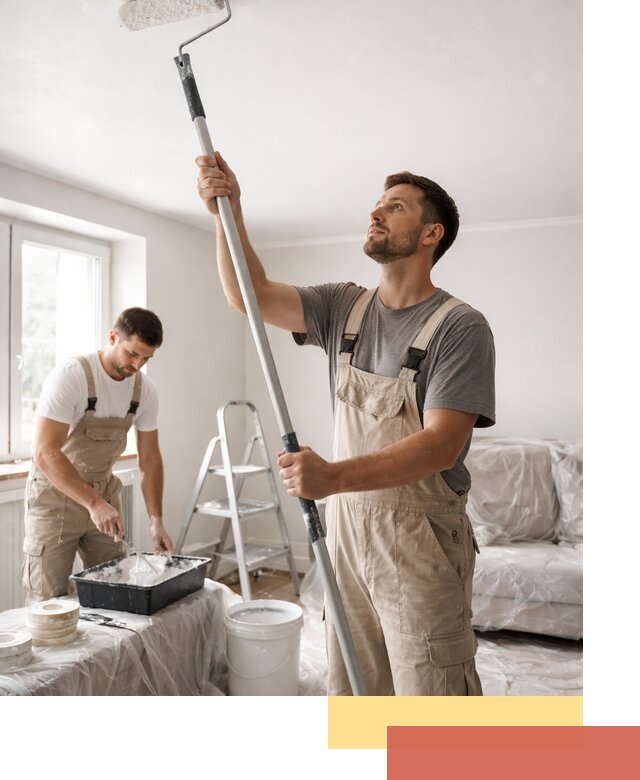 Покраска потолка водоэмульсионной краской в Новочеркасске