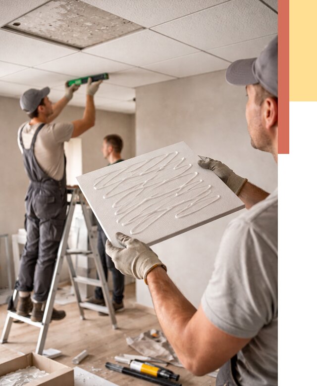 Монтаж потолочной плитки в Новочеркасске от 4605 руб. — быстро и недорого | ОТДЕЛОЧНИК-Нвч