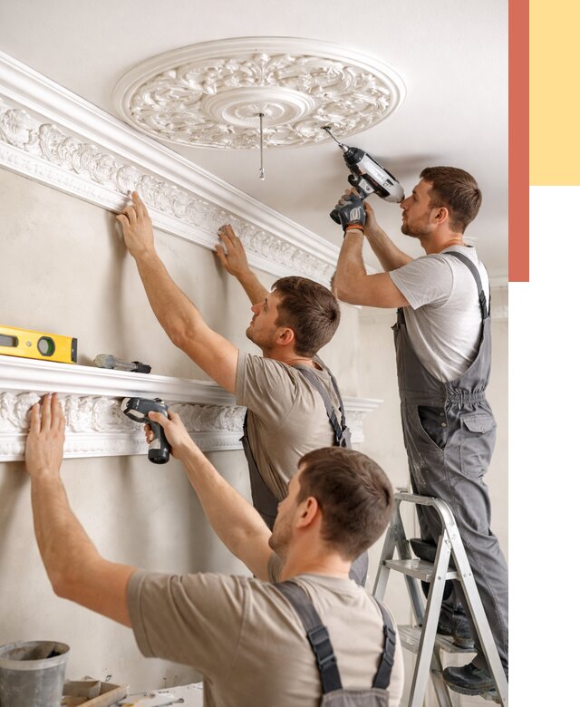 Монтаж лепнины на потолок в Новочеркасске от 3275 руб. быстро и недорого | ОТДЕЛОЧНИК-Нвч