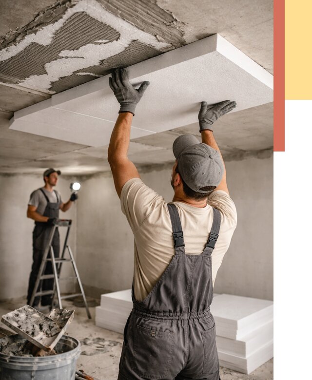 Утепление потолка пенопластом в Новочеркасске от 4605 руб/м2 — недорого и быстро | ОТДЕЛОЧНИК-Нвч