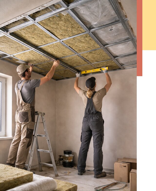 Шумоизоляция потолка в Новочеркасске от 1279 руб. под ключ — услуги ОТДЕЛОЧНИК-Нвч